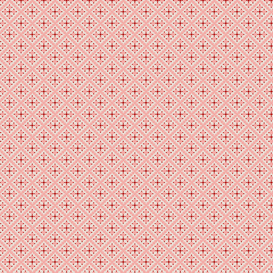 Gentler Times Shenanigans Coral C1647 by Lori Holt of Bee in my Bonnet for Riley Blake Designs (sold in 25cm increments)