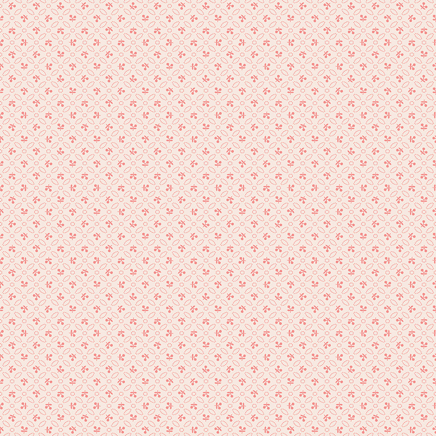 Farmers Daughter C17188-Coral Cherries Background by Lori Holt for Riley Blake (sold in 25cm increments)