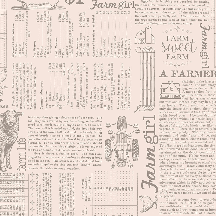 Farmers Daughter C17190-Rustic Farm Life Background by Lori Holt for Riley Blake (sold in 25cm increments)