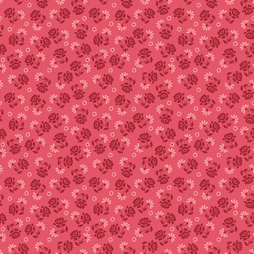 Berry & Sage Roses C17380-Tearose by Lori Holt for Riley Blake (sold in 25cm increments)