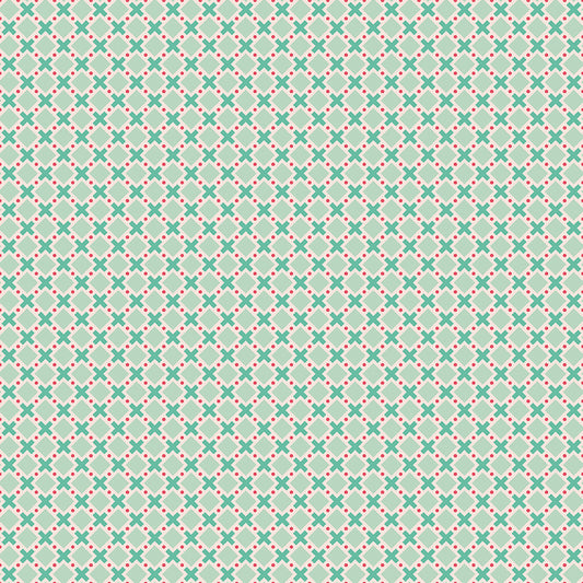 Berry & Sage Criss Cross C17396-Sage by Lori Holt for Riley Blake (sold in 25cm increments)