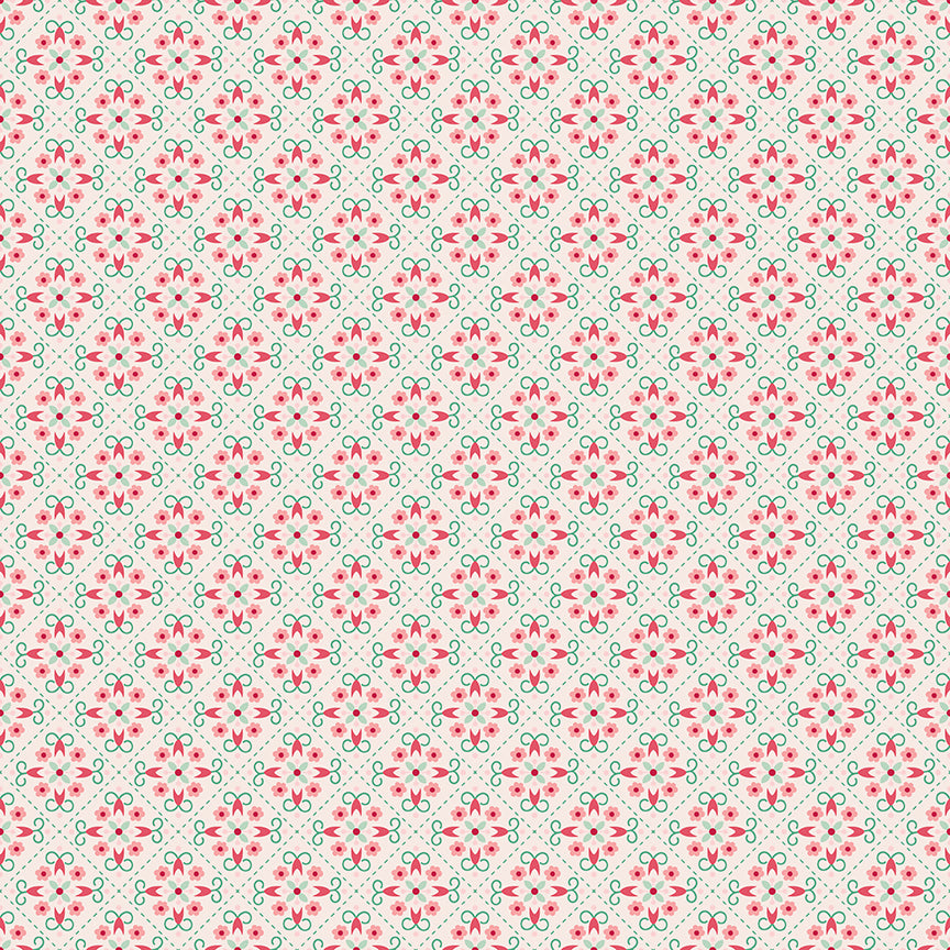 Berry & Sage Wallpaper C17398-Latte by Lori Holt for Riley Blake (sold in 25cm increments)