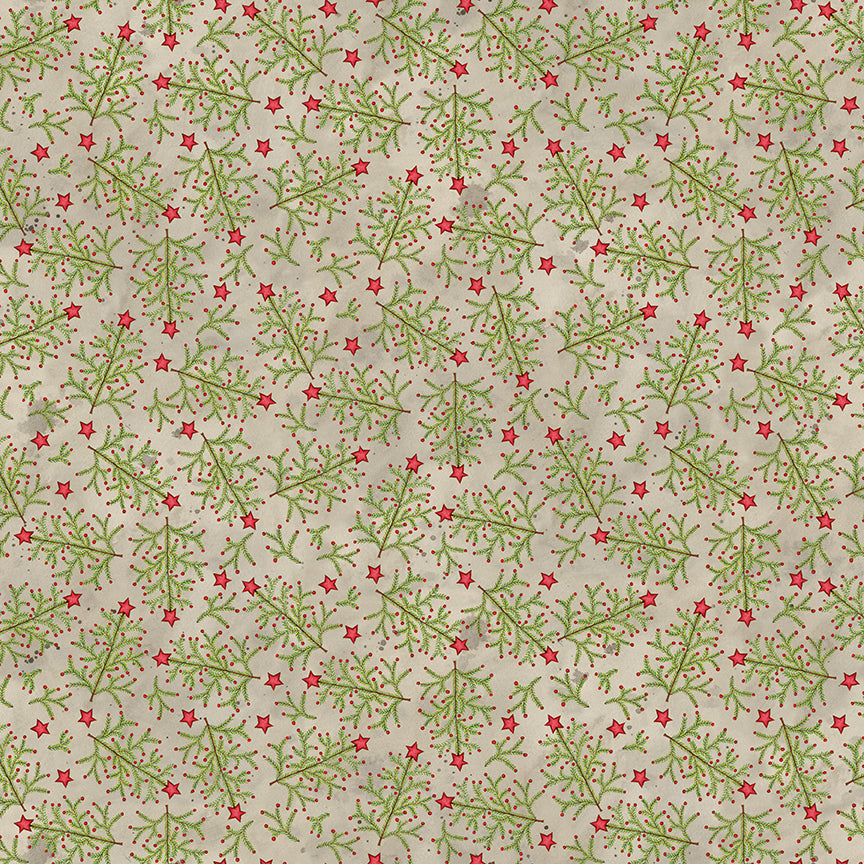 Northern Christmas Whimsical Trees Neutral C17832 by Teresa Kogut for Riley Blake Fabrics (sold in 25cm increments)