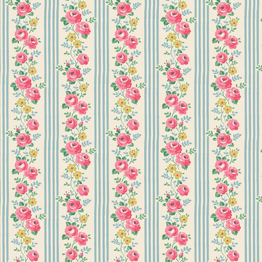Signature Collection Stripe C18372-Blue by Cath Kidston for Riley Blake Fabrics (sold in 25cm increments)