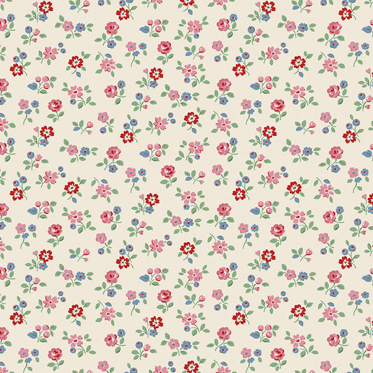 Signature Collection Arlington Ditsy C18373-Cream by Cath Kidston for Riley Blake Fabrics (sold in 25cm increments)
