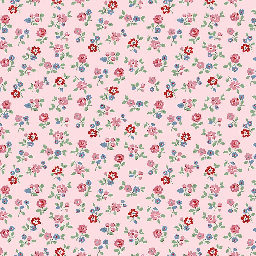 Signature Collection Arlington Ditsy C18373-Pink by Cath Kidston for Riley Blake Fabrics (sold in 25cm increments)