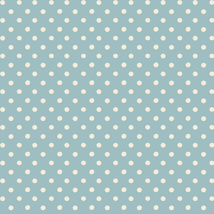 Signature Collection Button Spot C18374-Blue by Cath Kidston for Riley Blake Fabrics (sold in 25cm increments)