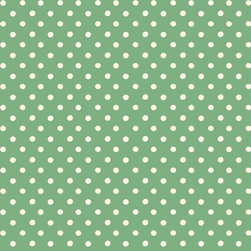 Signature Collection Button Spot C18374-Green by Cath Kidston for Riley Blake Fabrics (sold in 25cm increments)