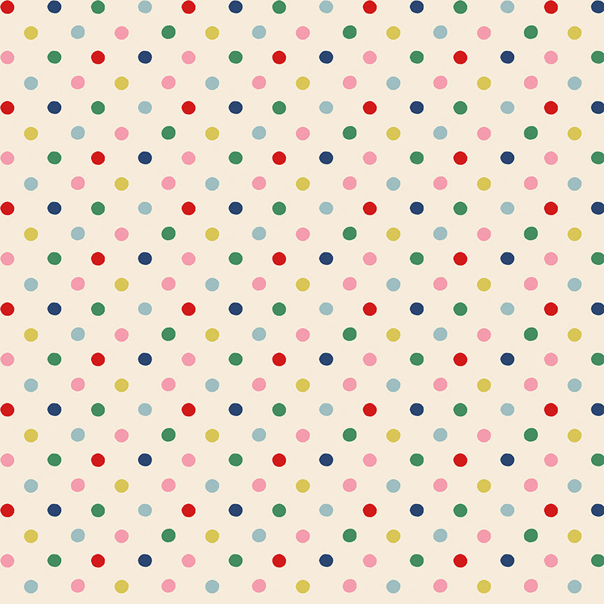 Signature Collection Button Spot C18374-Multi by Cath Kidston for Riley Blake Fabrics (sold in 25cm increments)