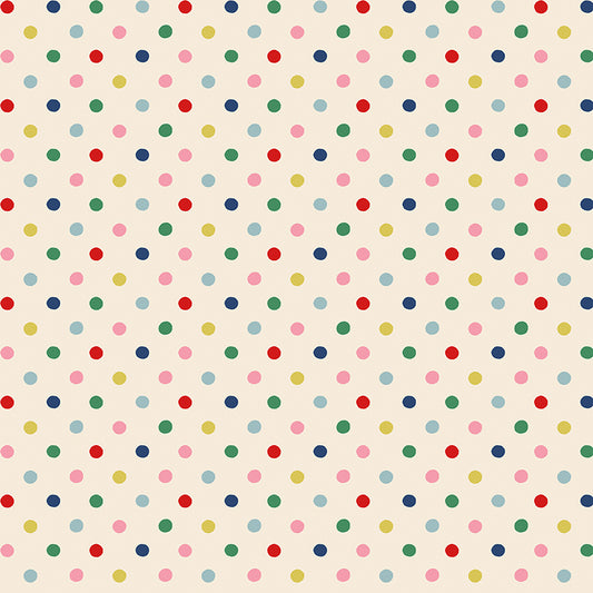 Signature Collection Button Spot C18374-Multi by Cath Kidston for Riley Blake Fabrics (sold in 25cm increments)