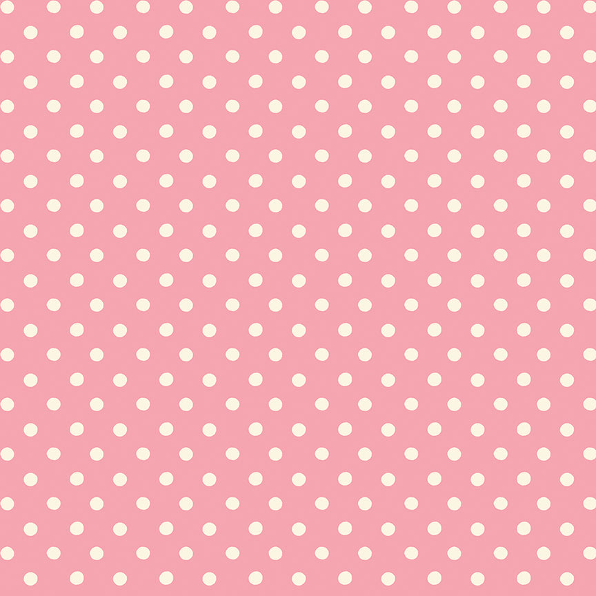 Signature Collection Button Spot C18374-Pink by Cath Kidston for Riley Blake Fabrics (sold in 25cm increments)