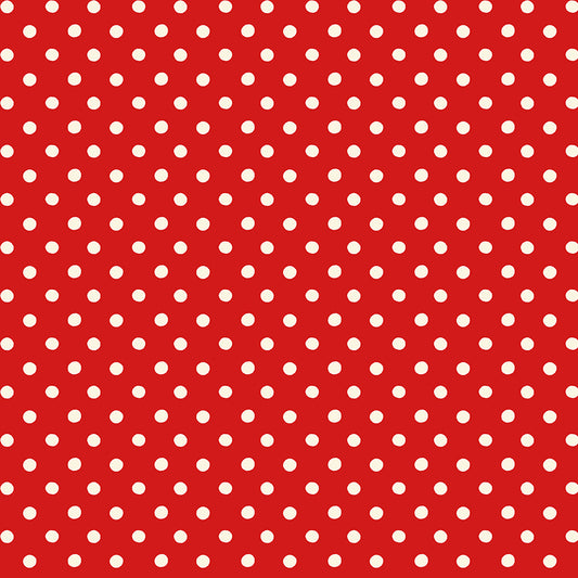 Signature Collection Button Spot C18374-Red by Cath Kidston for Riley Blake Fabrics (sold in 25cm increments)