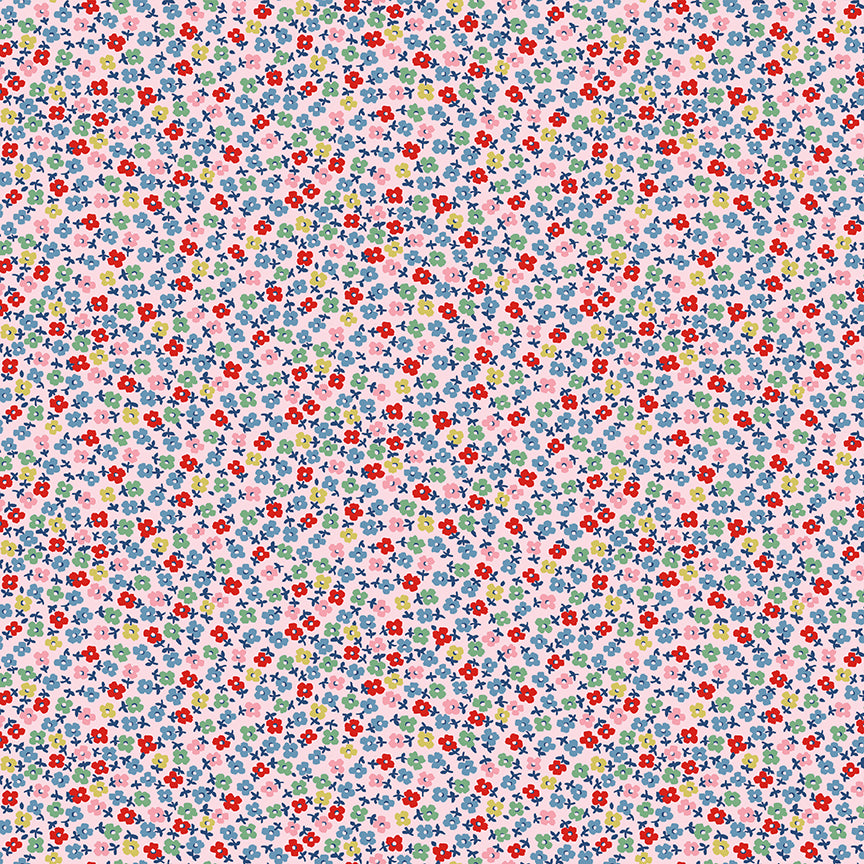 Signature Collection Teeny One C18376-Pink by Cath Kidston for Riley Blake Fabrics (sold in 25cm increments)