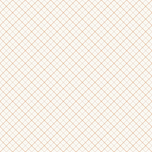 Bee Backgrounds Grid Orange by Lori Holt for Riley Blake Designs (sold in 25 cm increments)