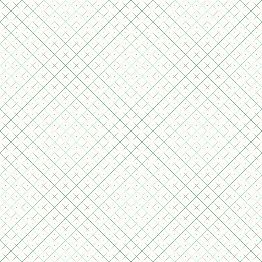 Bee Backgrounds Grid Teal C6383 by Lori Holt for Riley Blake Designs (sold in 25 cm increments)