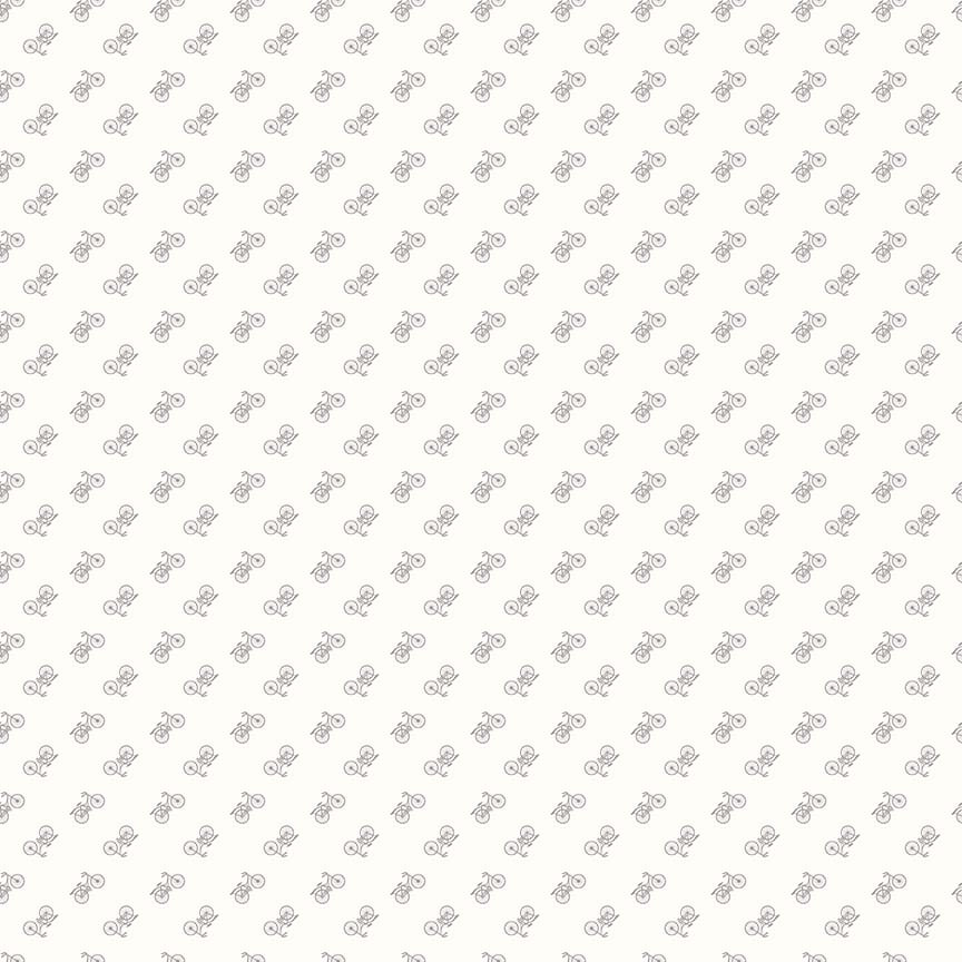 Bee Backgrounds Bicycle Gray by Lori Holt for Riley Blake Designs (sold in 25 cm increments)