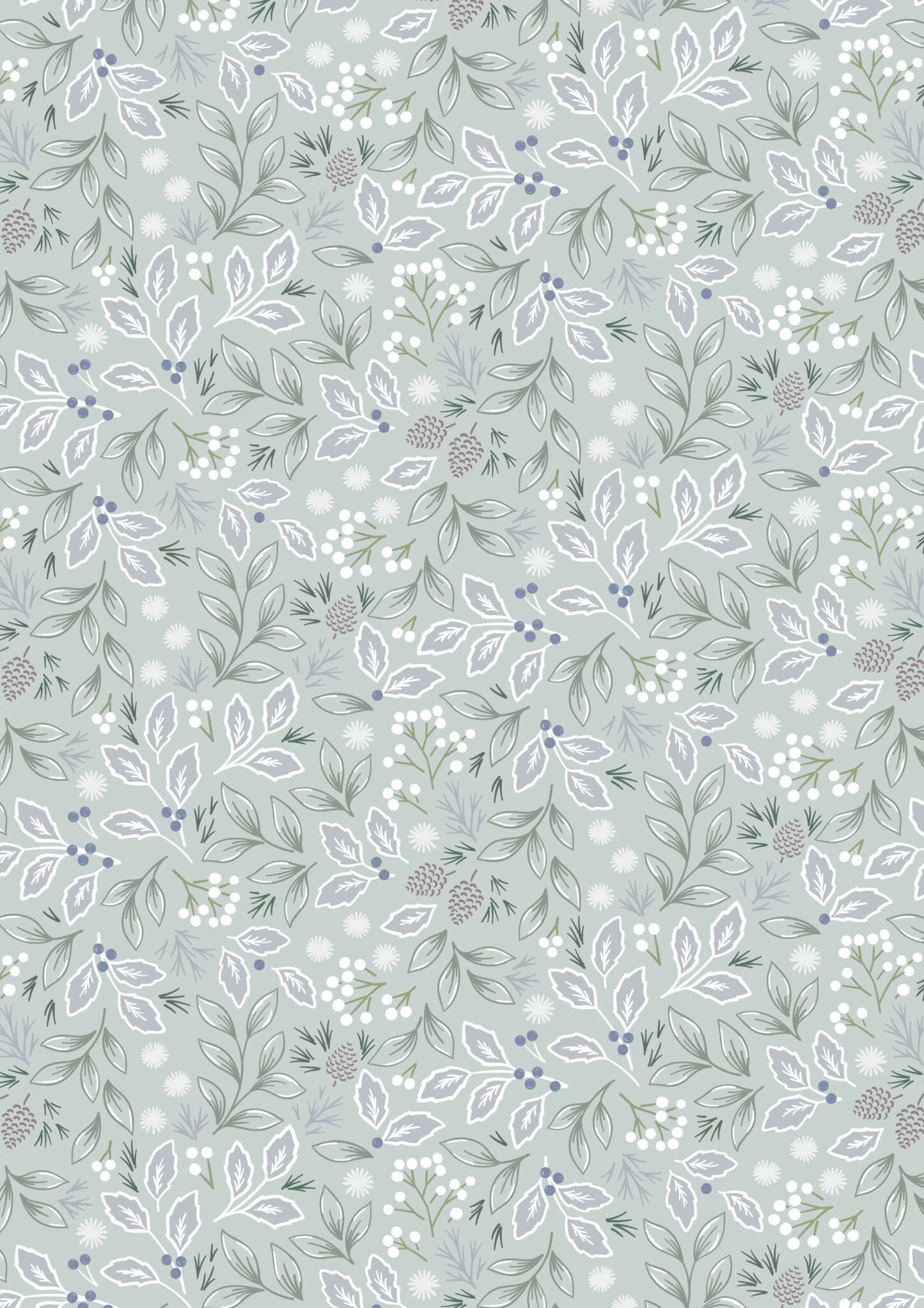 Winters Garden Quiet Beauty Pale Aqua CC73.1 by Cassandra Connolly for Lewis & Irene (sold in 25cm increments)