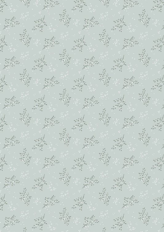 Winters Garden Winters Berry Pale Aqua CC76.1 by Cassandra Connolly for Lewis & Irene (sold in 25cm increments)