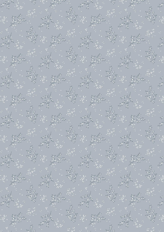 Winters Garden Winters Berry Grey CC76.2 by Cassandra Connolly for Lewis & Irene (sold in 25cm increments)