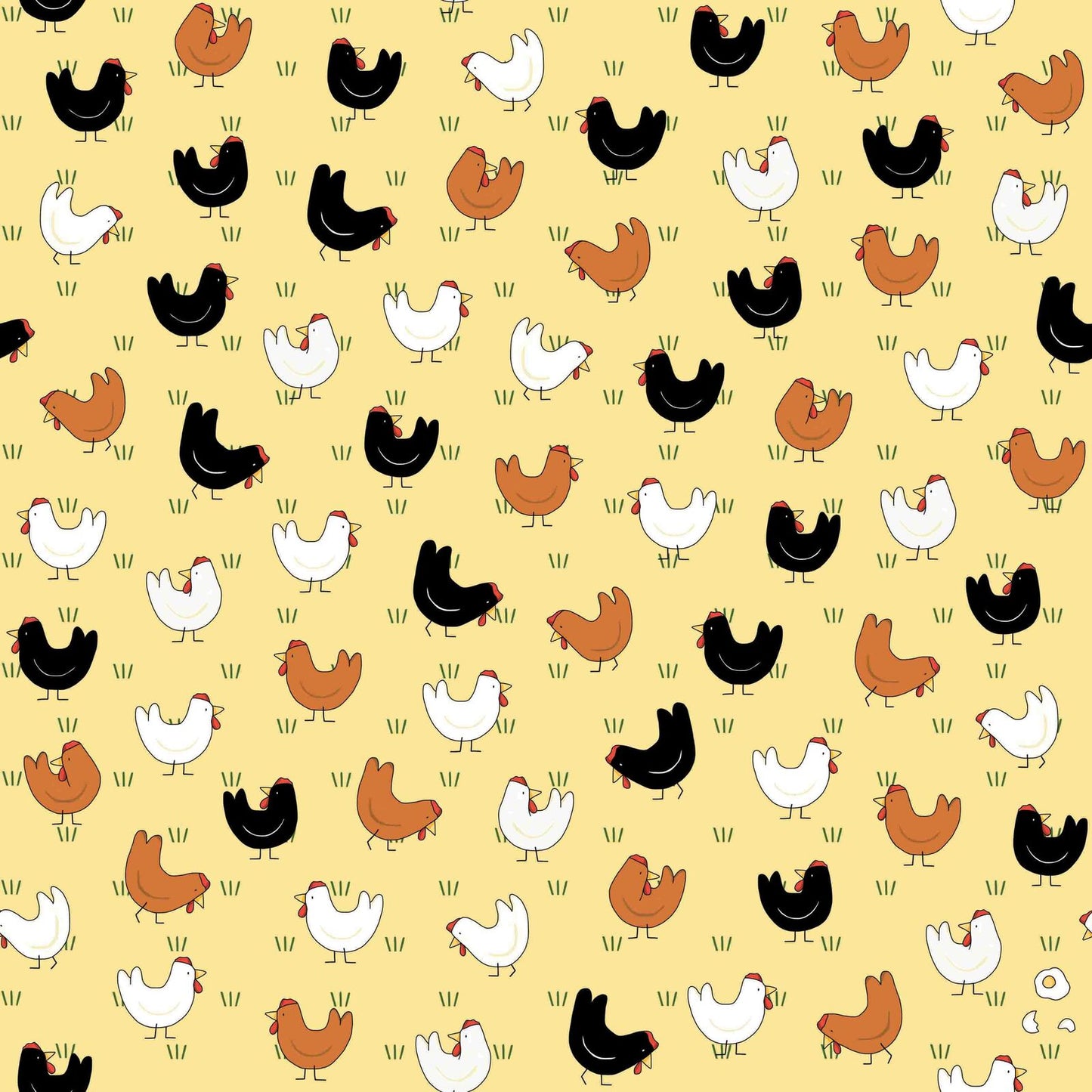 Chooks on Butter by Red Tractor Designs (sold in 25cm increments)