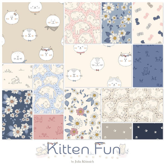 Kitten Fun 2.5" Strips by Julia Khimich for Clothworks