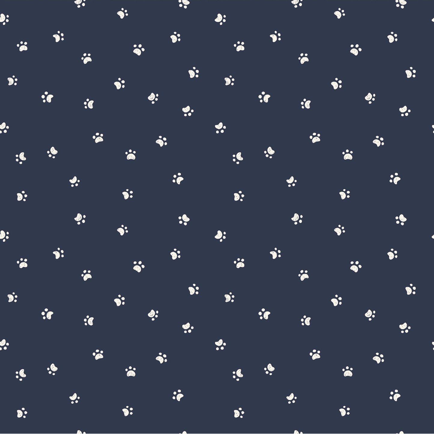 Kitten Fun Paw Prints Navy Y4572-53 by Julia Khimich for Clothworks (sold in 25cm increments)
