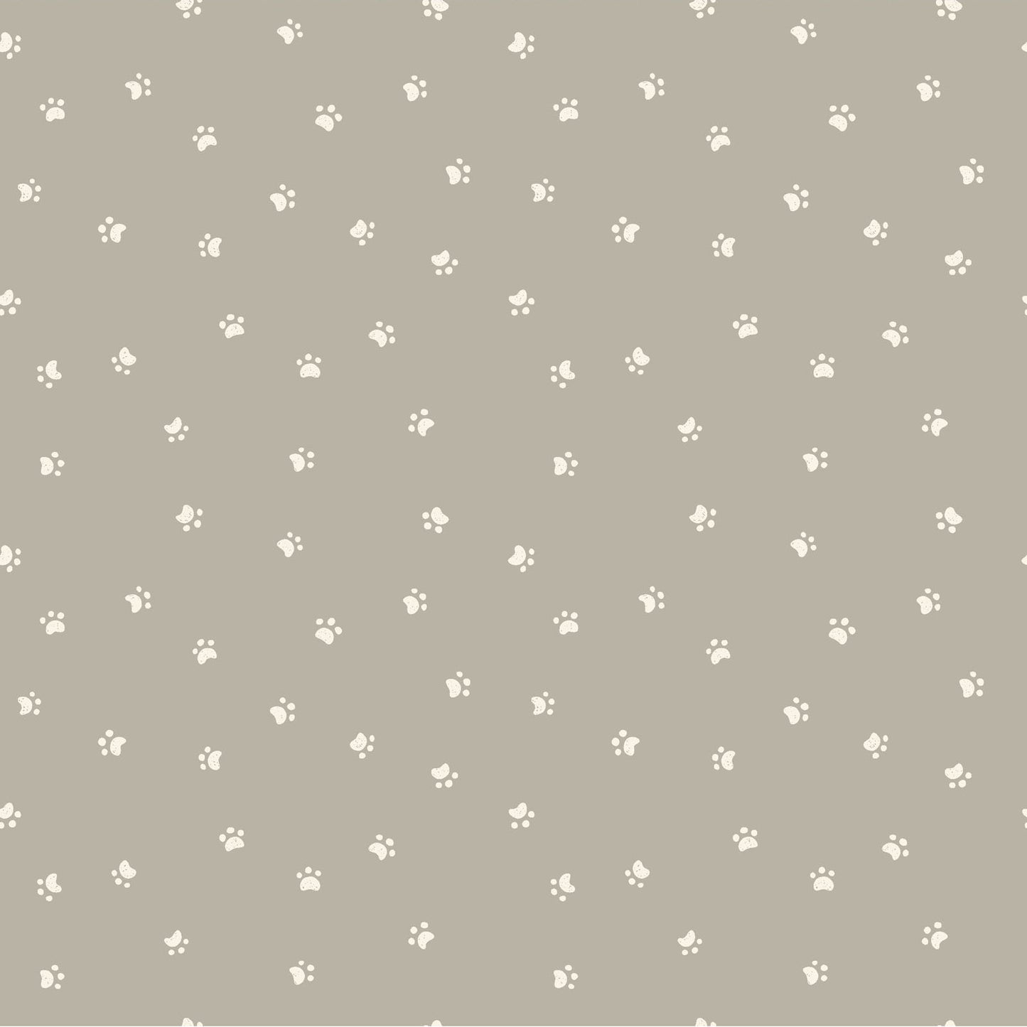 Kitten Fun Paw Prints Taupe Y4572-62 by Julia Khimich for Clothworks (sold in 25cm increments)