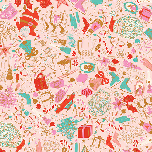 Christmas in Color Decked & Dazzled 25403 by Art Gallery Fabrics (sold in 25cm increments)