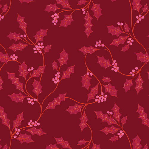 Christmas in Color Berry & Bloom 25410 by Art Gallery Fabrics (sold in 25cm increments)