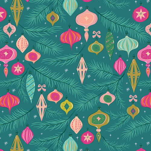 Christmas in Color Jingle All The Way Spruce 25411 by Art Gallery Fabrics (sold in 25cm increments)