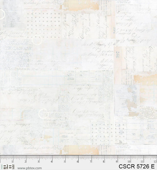 Chicken Scratch Cream Blender Light PB5726E by Courtney Prahl for P & B Textiles (sold in 25cm increments)