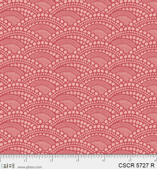 Chicken Scratch Red Hill PB5727R by Courtney Prahl for P & B Textiles (sold in 25cm increments)