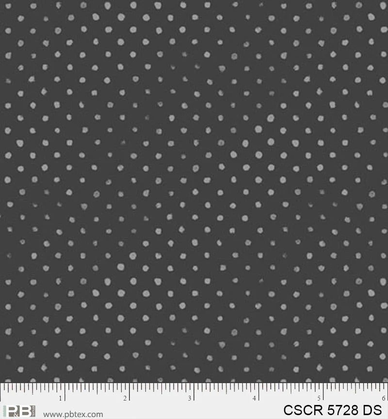 Chicken Scratch Black Dots PB5728DS by Courtney Prahl for P & B Textiles (sold in 25cm increments)