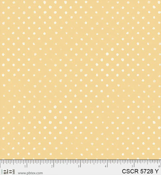 Chicken Scratch Yellow Dots PB5728Y by Courtney Prahl for P & B Textiles (sold in 25cm increments)