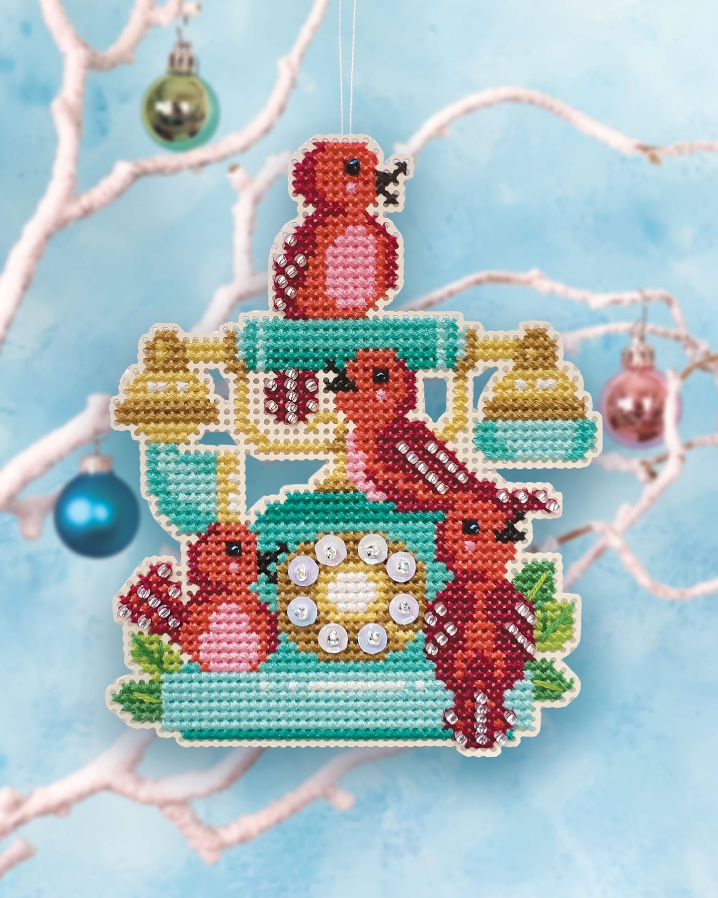Calling Bird Cross Stitch Kit by Satsuma Street