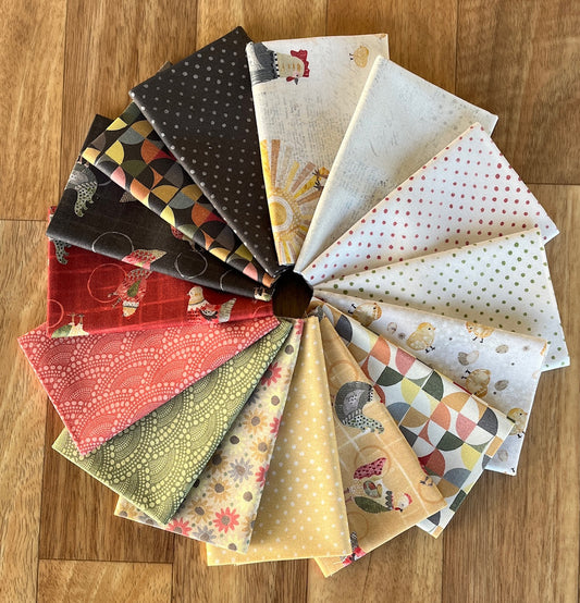Chicken Scratch Fat Eighth Bundle by Courtney Prahl for P & B Textiles
