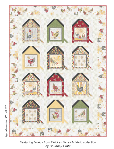 Chicken Scratch Red Dots PB5728ER by Courtney Prahl for P & B Textiles (sold in 25cm increments)