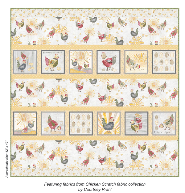 Chicken Scratch Red Dots PB5728ER by Courtney Prahl for P & B Textiles (sold in 25cm increments)