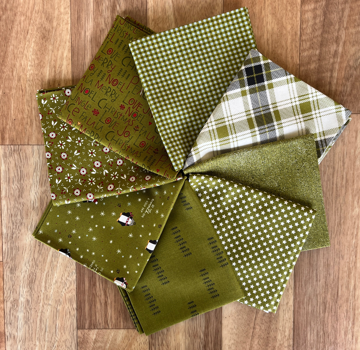Chilly Greens Fat Quarter Bundle by Sweetwater for Moda Fabrics