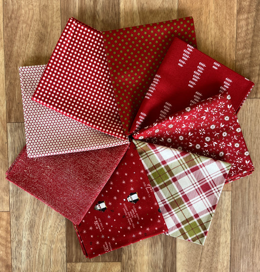 Chilly Reds Fat Quarter Bundle by Sweetwater for Moda Fabrics