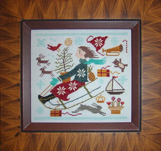Christmas Joy Ride Cross Stitch Pattern by Carriage House Samplings