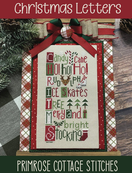 Christmas Letters Cross Stitch Pattern Primrose Cottage Stitches