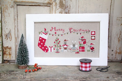 Christmas Mouse Cross Stitch Pattern by Madame Chantilly