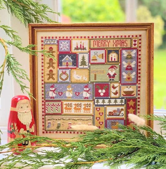 Christmas Patchwork Cross Stitch Kit Historical Sampler Company