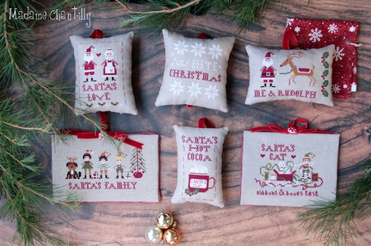 Christmas Pillows Cross Stitch Pattern by Madame Chantilly
