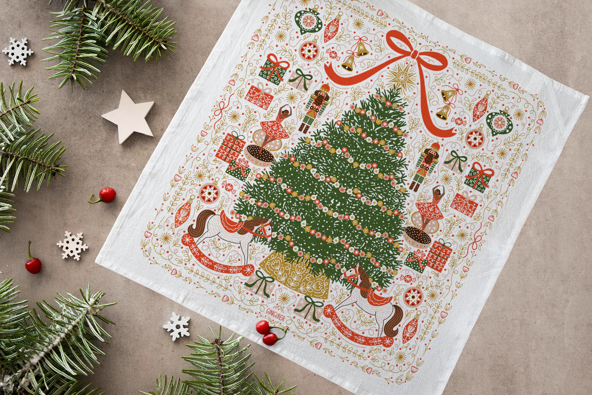 Gingiber Christmas Tree Tea Towel