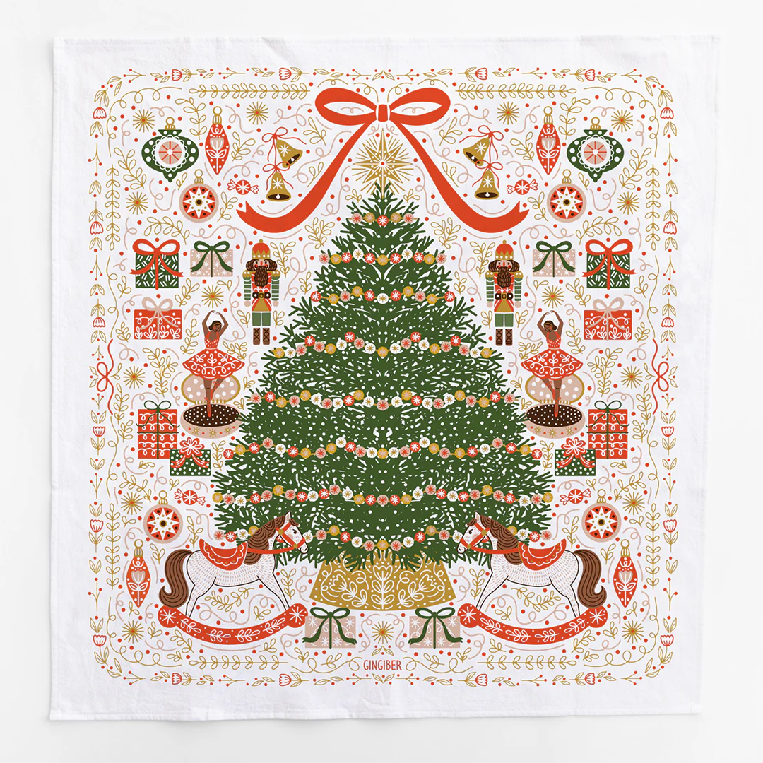 Gingiber Christmas Tree Tea Towel