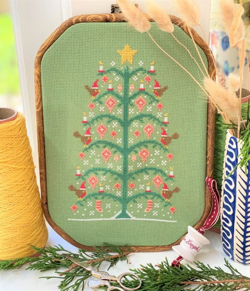 Christmas Tree Mini Cross Stitch Kit Historical Sampler Company