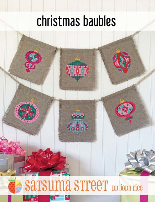 Christmas Baubles Cross Stitch Pattern by Satsuma Street