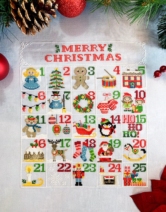 Christmas Calendar Cross Stitch Pattern by Tiny Modernist
